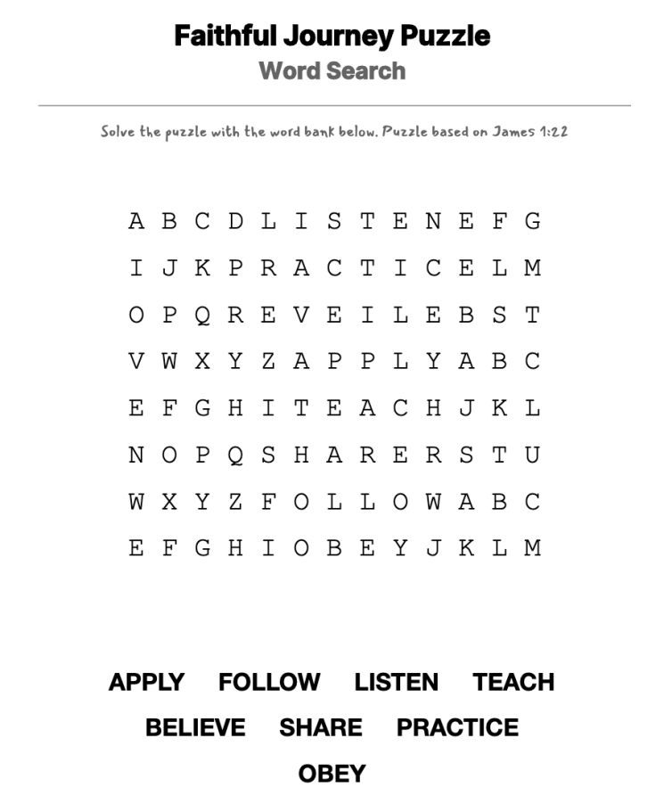 Hungry? Make a Snack! word-search